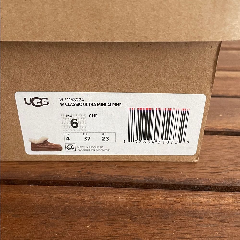 UGG Classic Ultra Mini Alpine Booties Chestnut USA Women Size 6/UK 4/EU 37 - Picture 7 of 8